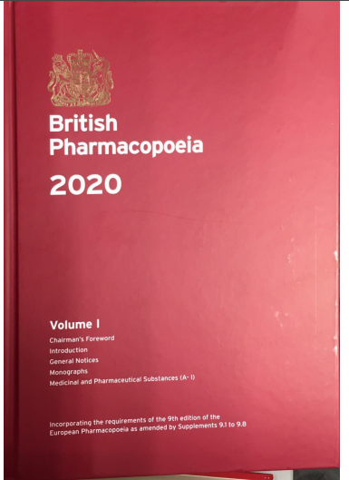英國藥典2020 Vol1