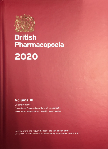 英国药典 (2020年版)(第三册)